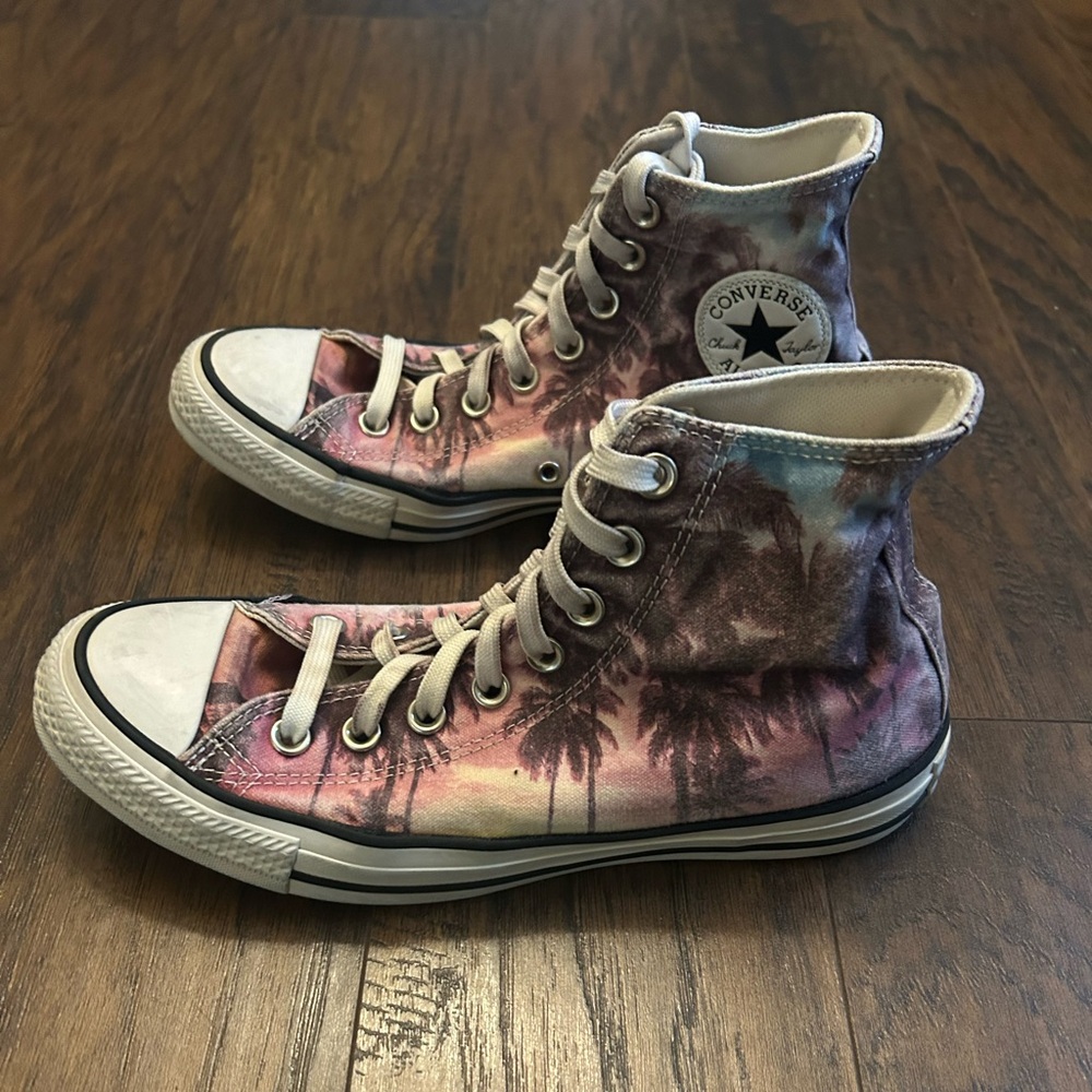 Converse Chuck Taylor High Top Sunset Palms Sneakers Women's 8.5 Men's 6.5